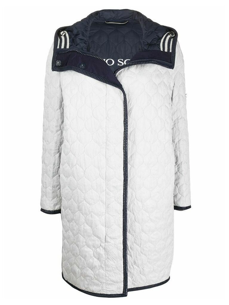 Ermanno Scervino quilted mid-length coat - White