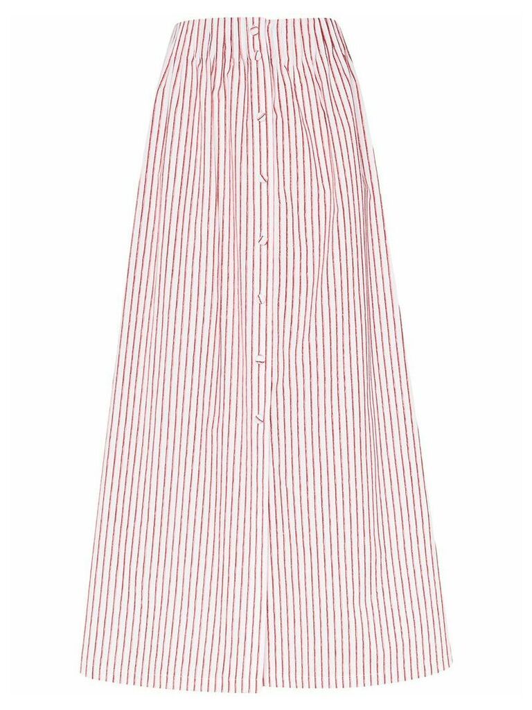 By Any Other Name striped midi skirt - White