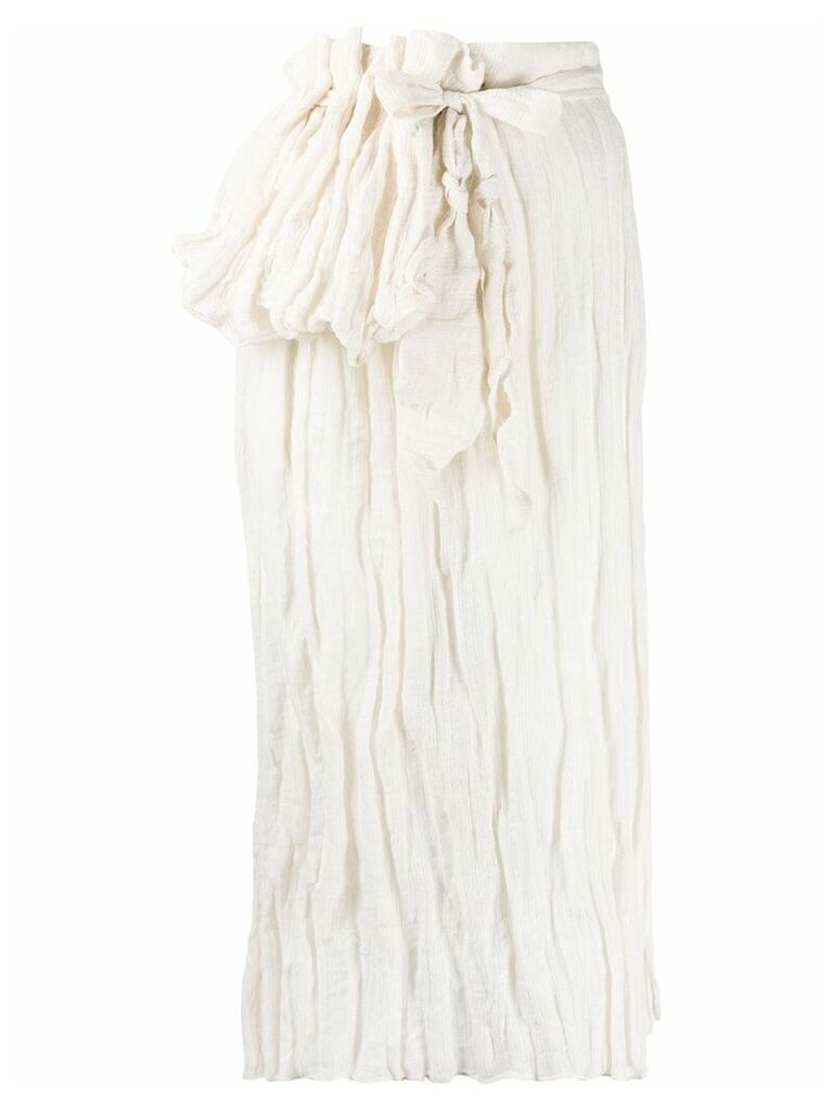 Acne Studios crinkle-effect skirt - White