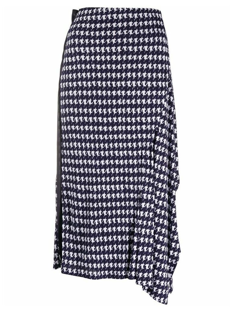 Victoria Beckham geometric print midi skirt - Blue