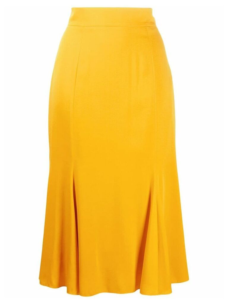 Dolce & Gabbana high-waisted mid-length skirt - Yellow