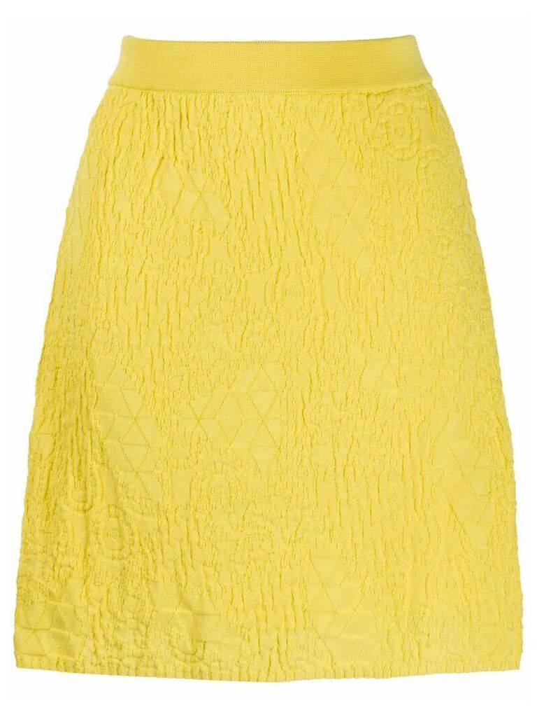 M Missoni textured knit skirt - Yellow
