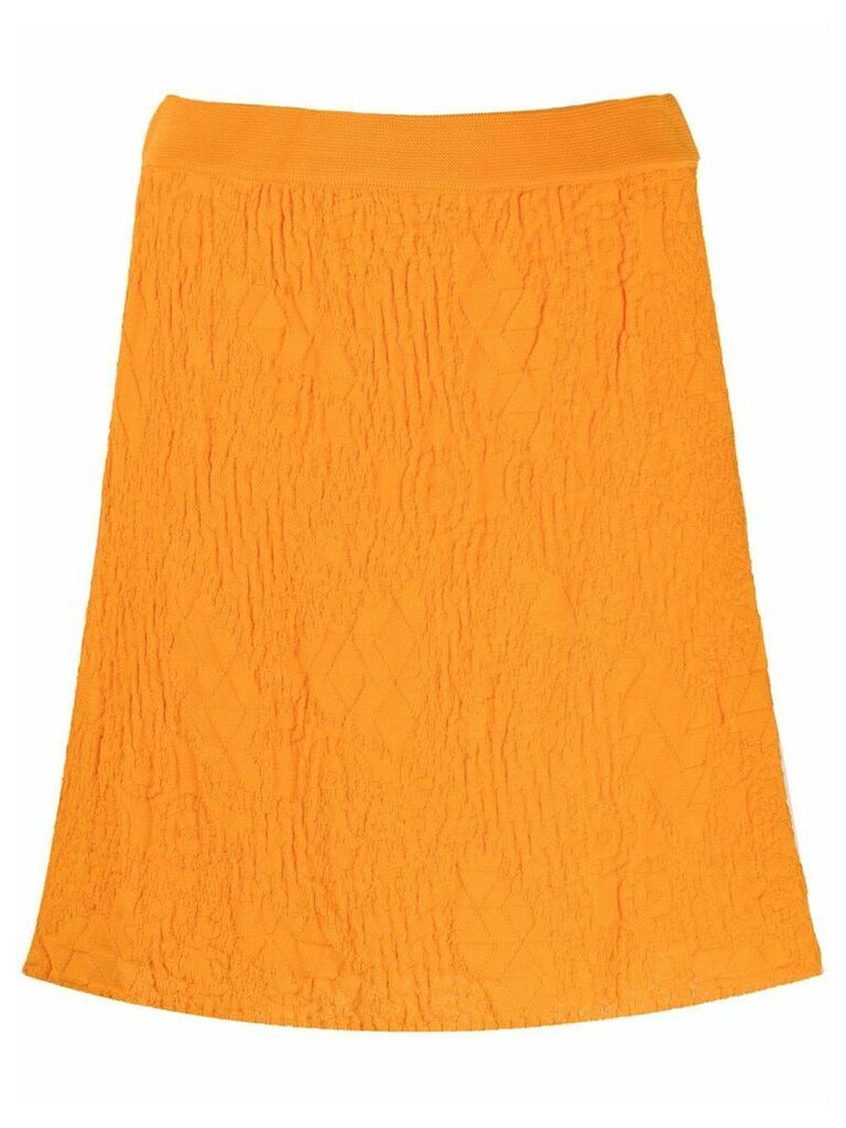 M Missoni textured knit skirt - ORANGE