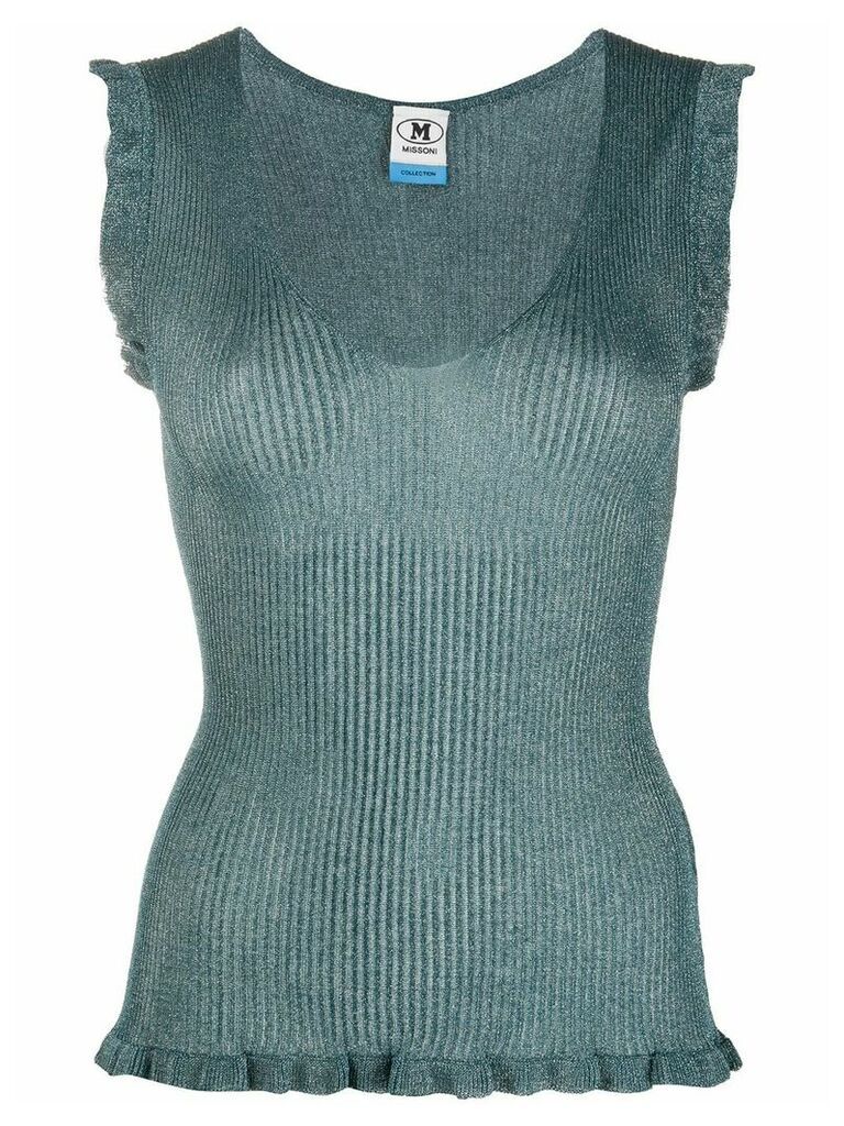 M Missoni lurex knit vest - Blue
