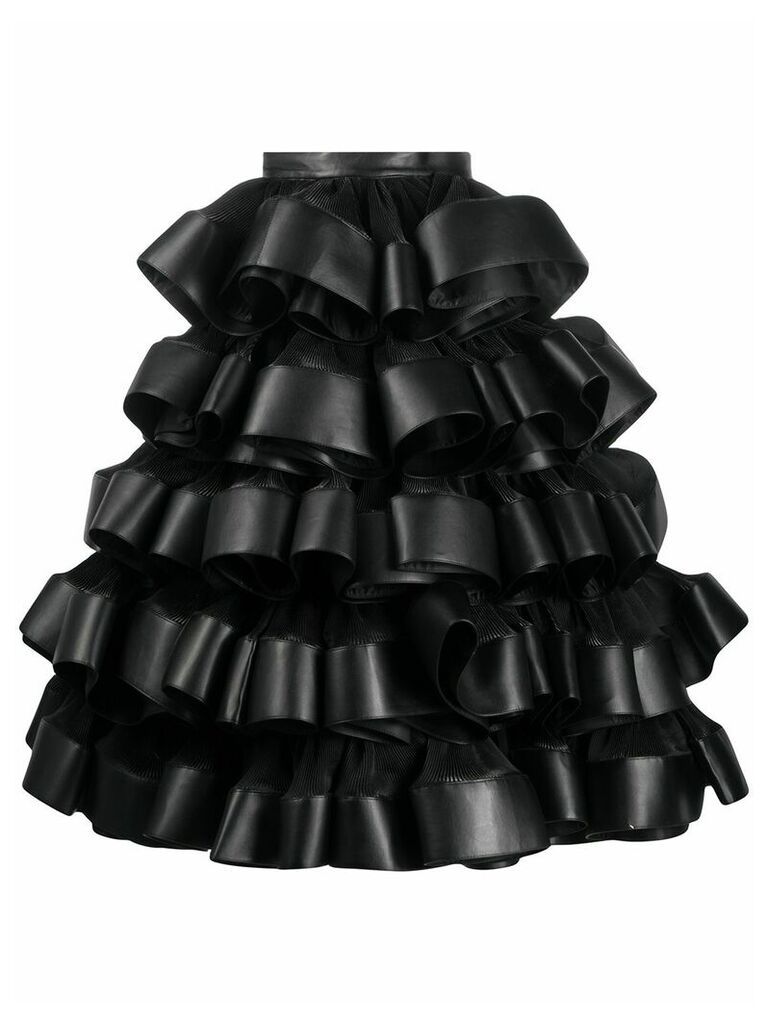 Comme Des Garçons Noir Kei Ninomiya ruffled A-line skirt - Black