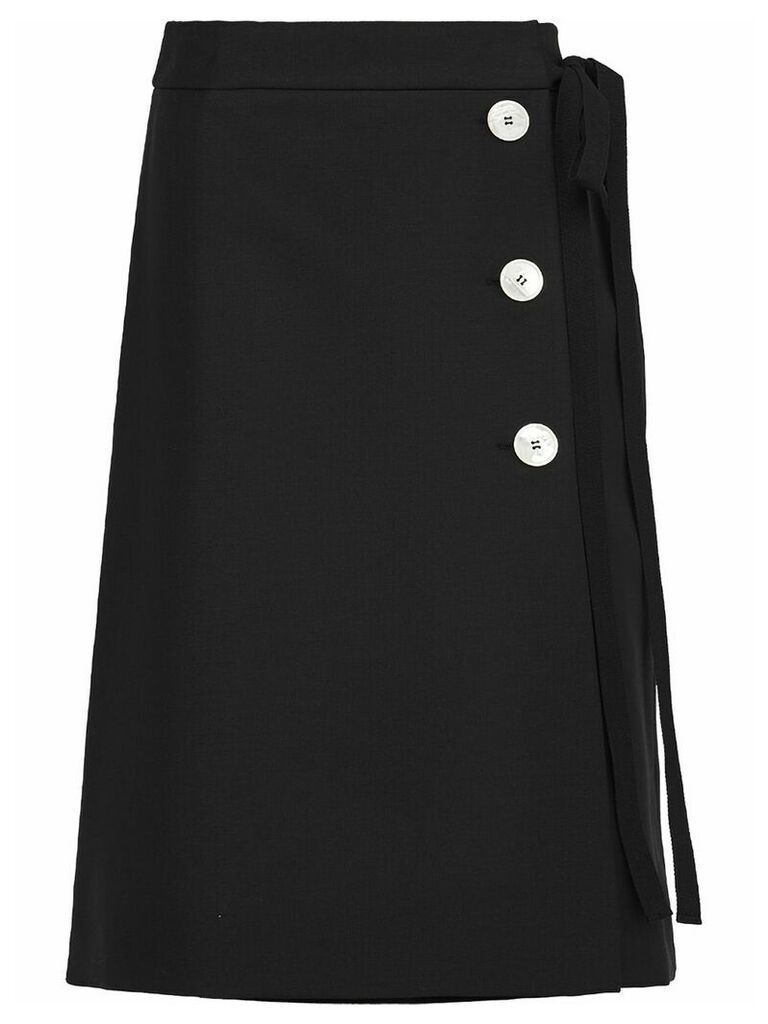 Prada buttoned midi skirt - Black