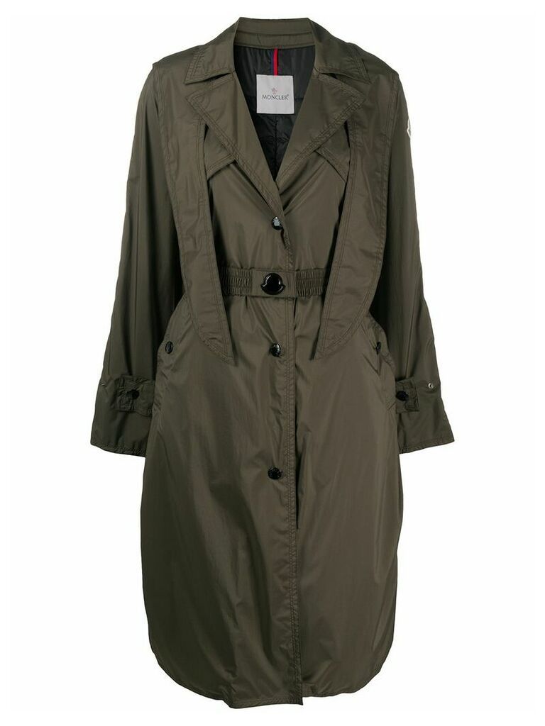 Moncler belted trench coat - Green