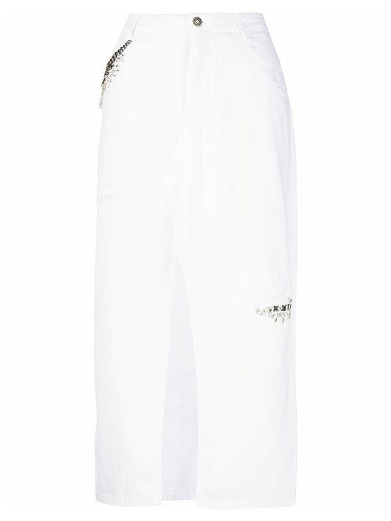 Ermanno Scervino chain-link charm skirt - White