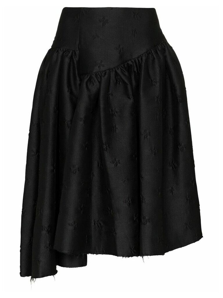 Shushu/Tong embroidered midi skirt - Black