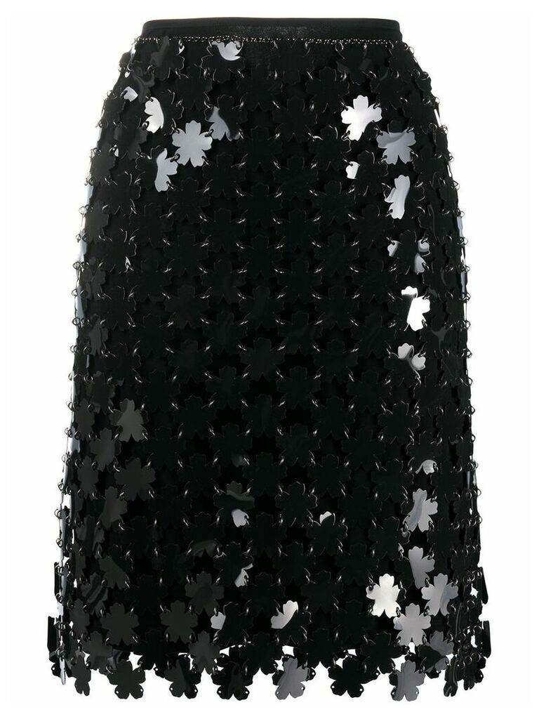 Paco Rabanne paillette-embellished skirt - Black