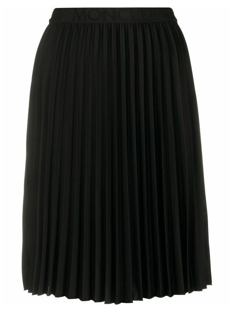 Moncler pleated mid-length skirt - Black