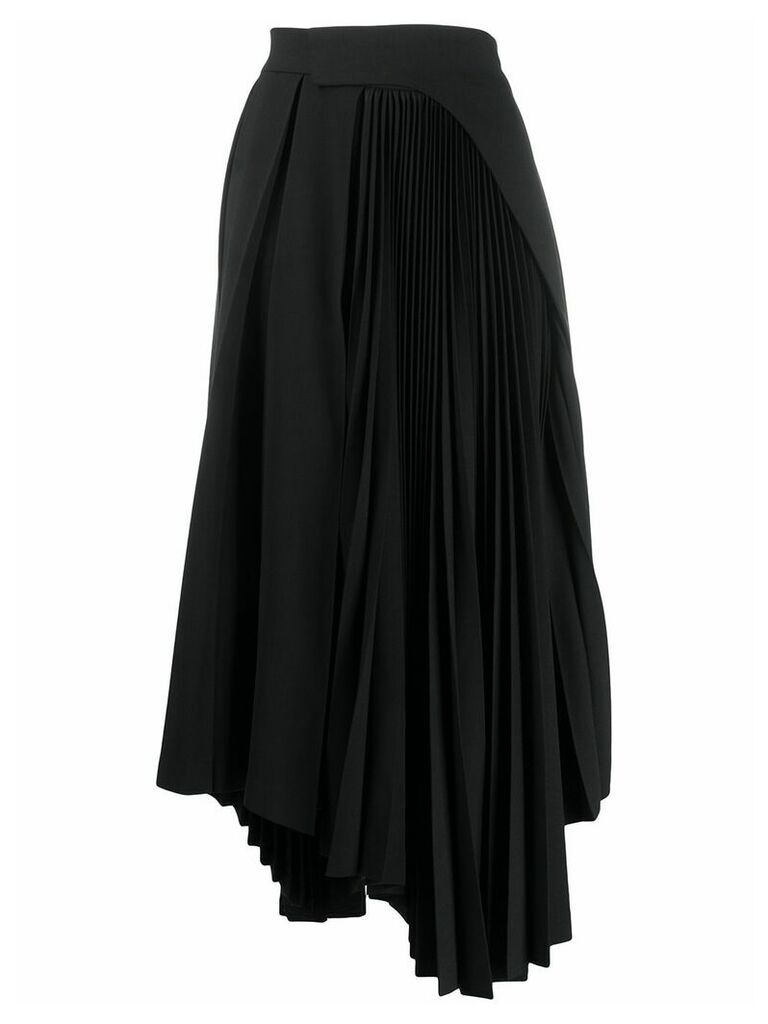 AMBUSH asymmetric pleated skirt - Black