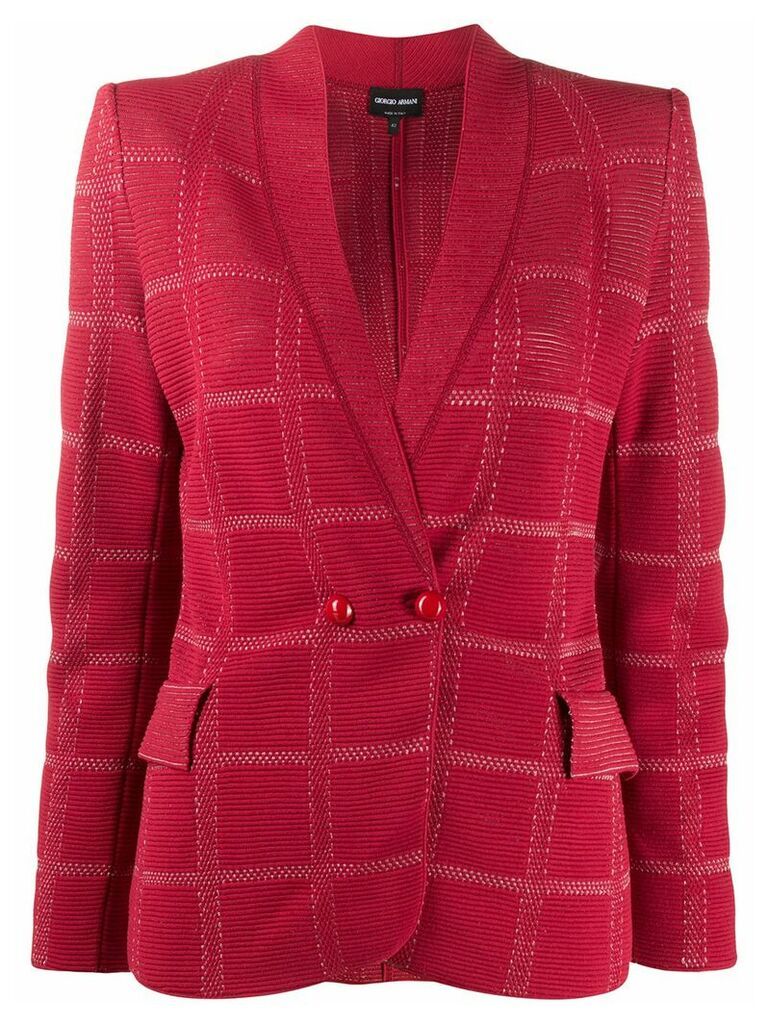 Giorgio Armani textured check blazer