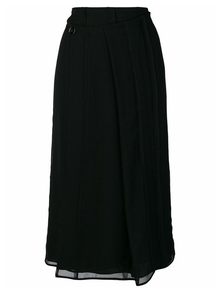 Carven pleated wrap skirt - Black