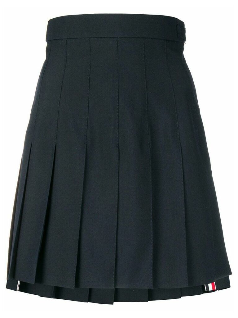 Thom Browne high-waist pleated mini skirt - Blue