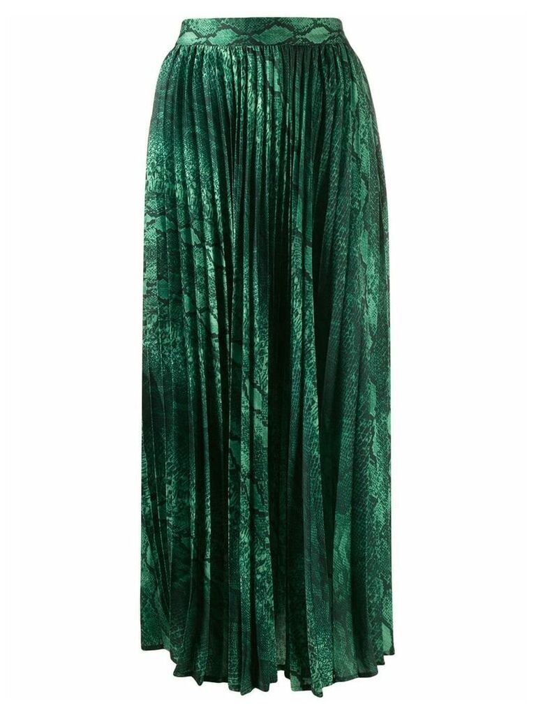 Andamane snakeskin print pleated skirt - Green