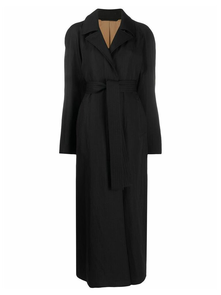Lemaire oversized longline coat - Black