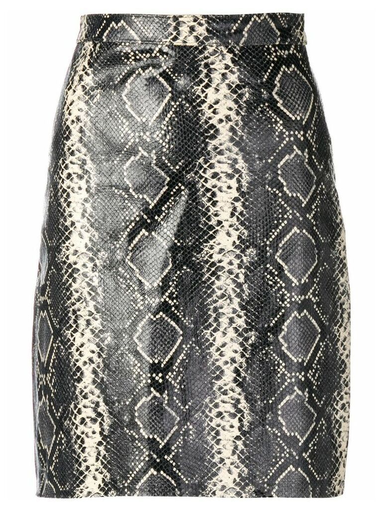 Manokhi snakeskin print midi skirt - Grey