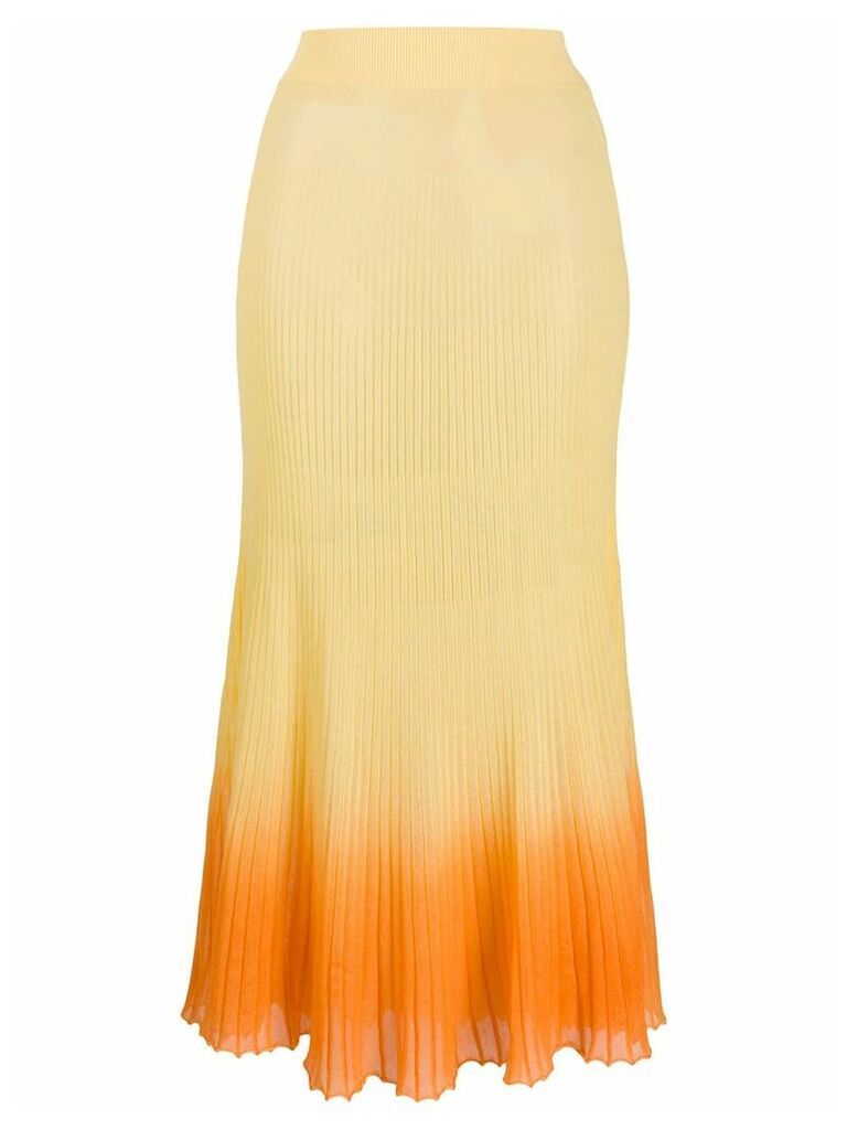 Jacquemus Helado gradient knitted skirt - Yellow