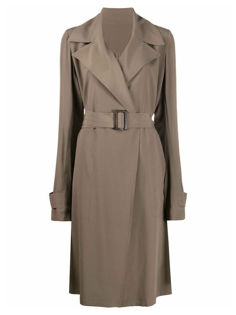 Rick Owens belted trench coat - Grey