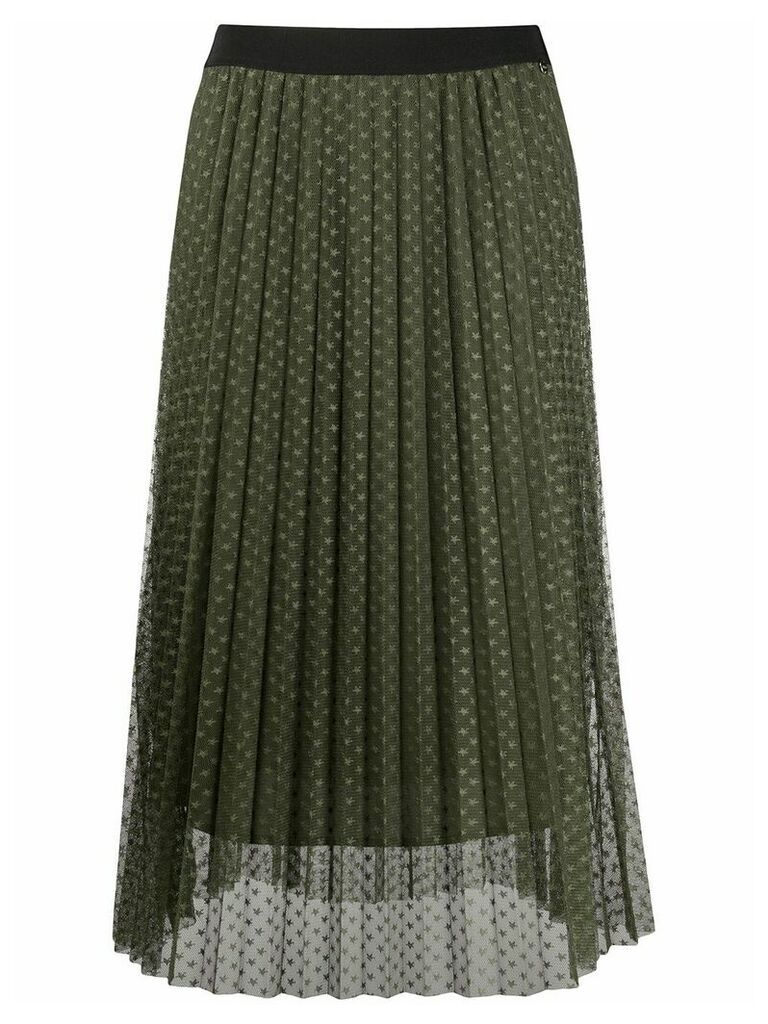 LIU JO pleated tulle skirt - Green