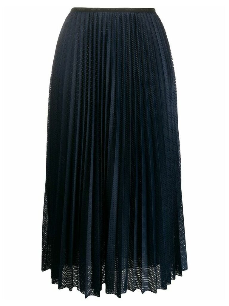 Moncler mesh pleated skirt - Blue