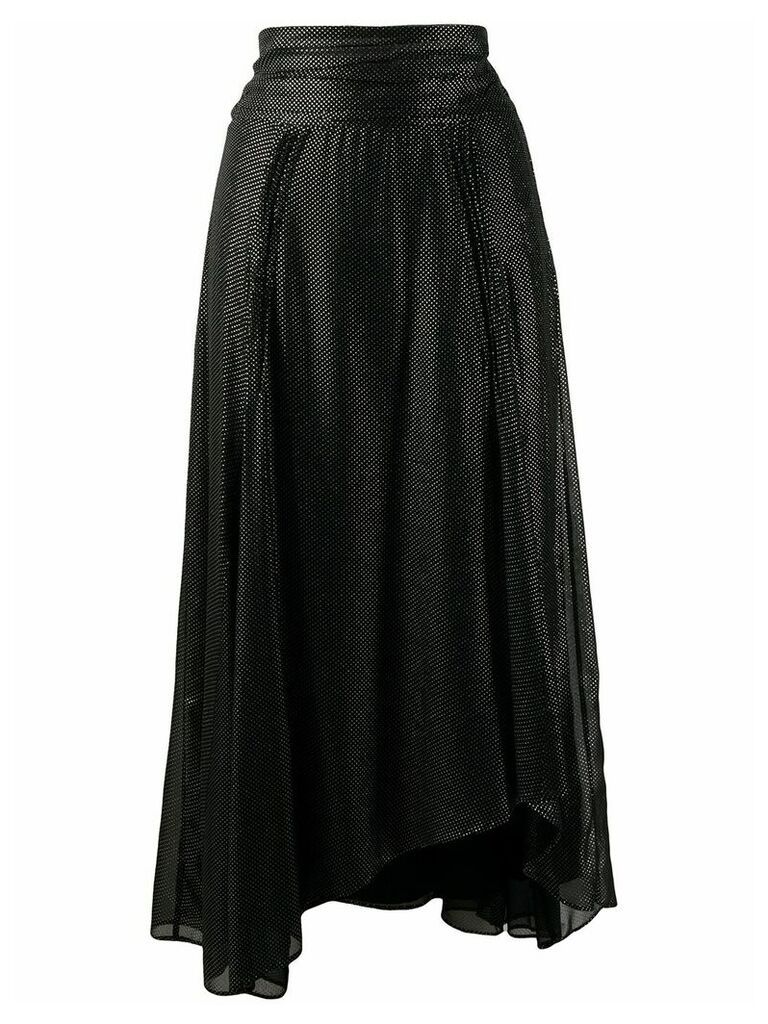 IRO metallic dot-print skirt - Black