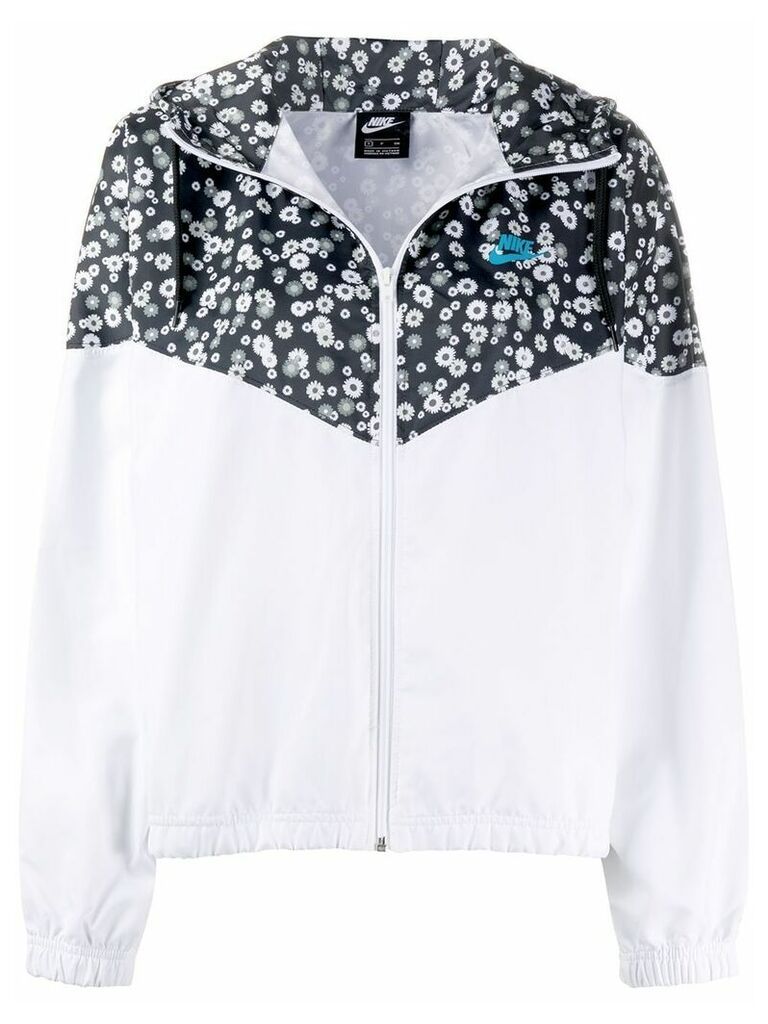 Nike floral-print zipped jacket - White