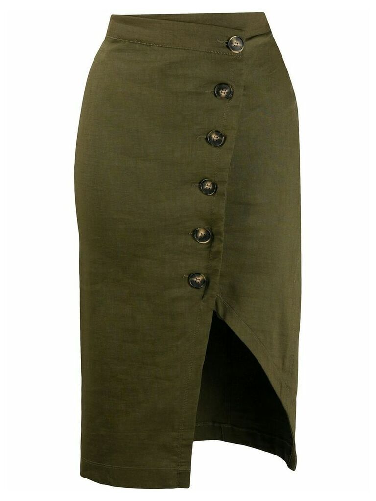 Pinko asymmetric buttoned skirt - Green