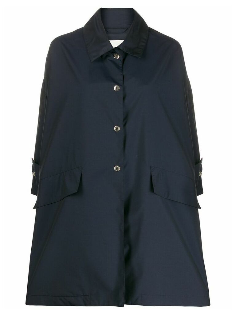 Mackintosh Humbie cropped sleeve coat - Blue