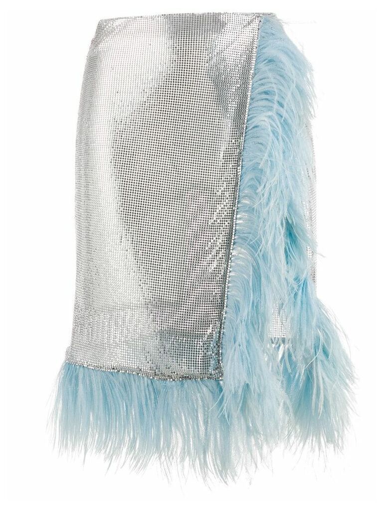 Christopher Kane chain mail wrap skirt - SILVER