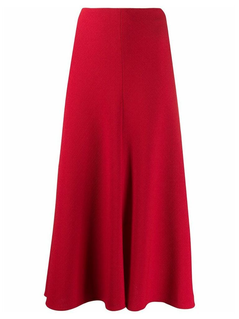 Talbot Runhof A-line midi skirt - Red