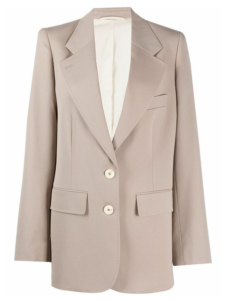 Lemaire oversized single-breasted blazer - Neutrals