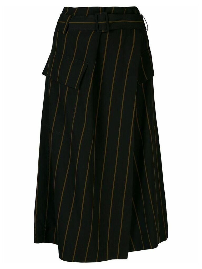 Vince belted striped skirt - Black