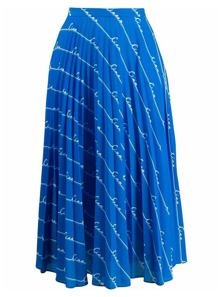 Chinti and Parker monogram print skirt - Blue