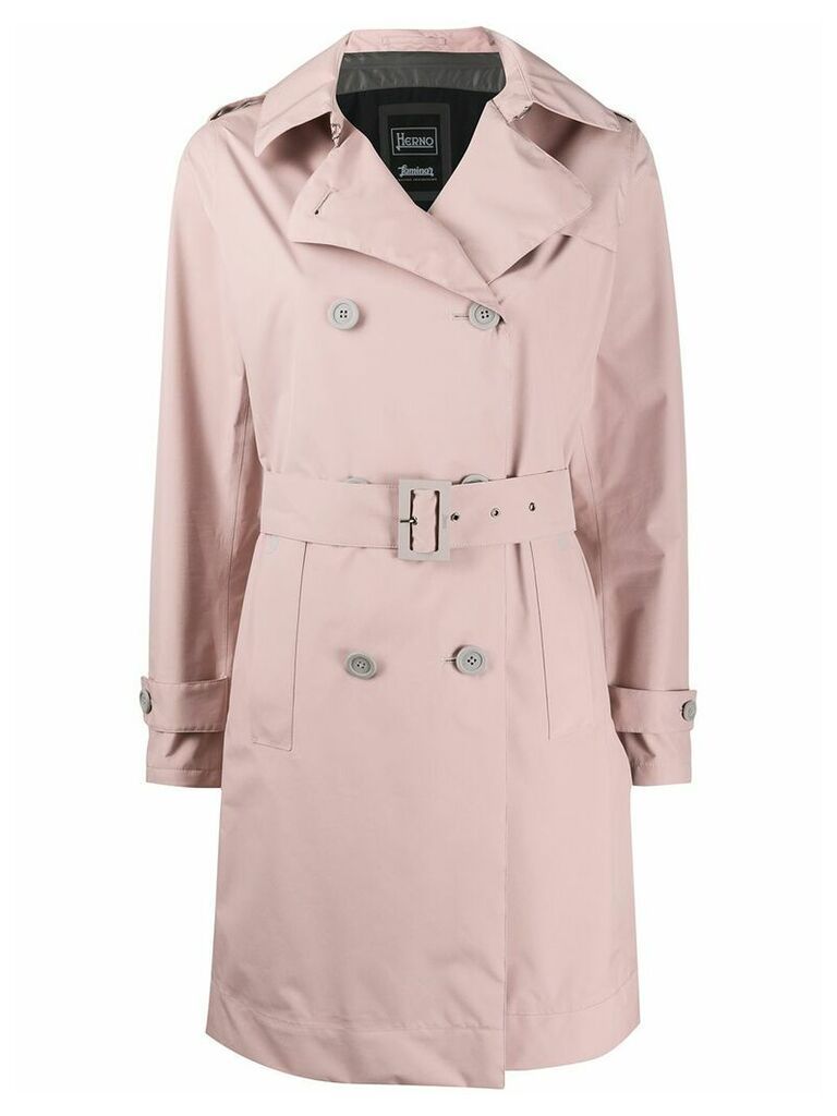 Herno double-breasted trench coat - PINK