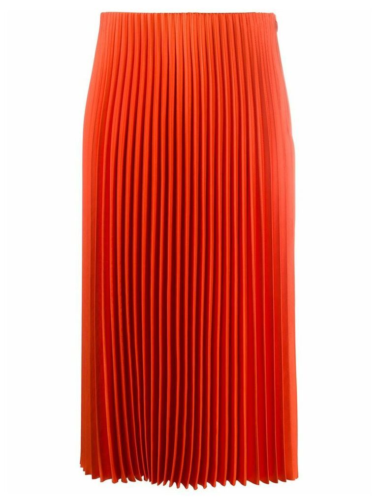 Theory pleated straight skirt - Red