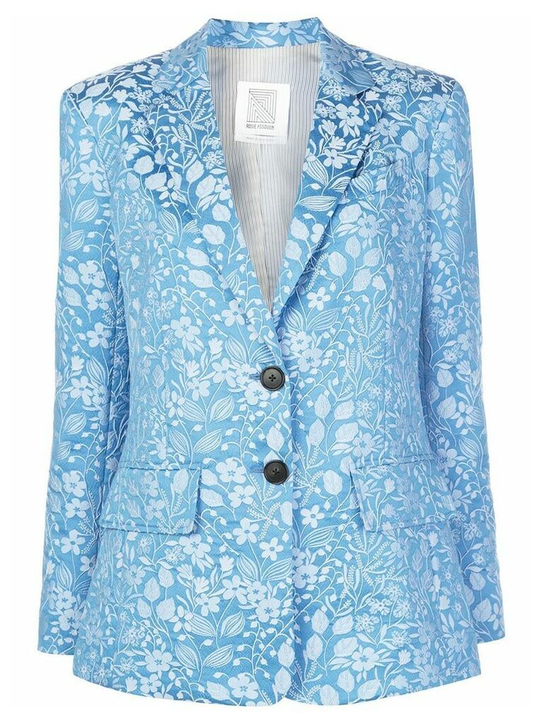 Rosie Assoulin floral jacquard blazer - Blue