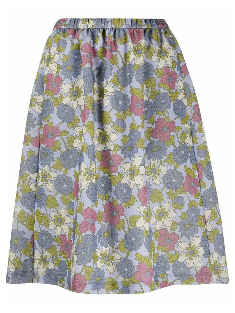 YMC floral print skirt - PURPLE