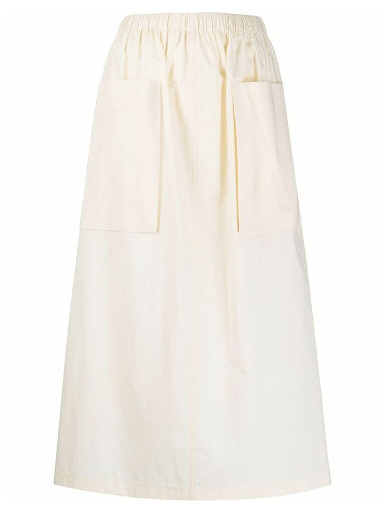 Roberto Collina toile style cotton skirt - NEUTRALS