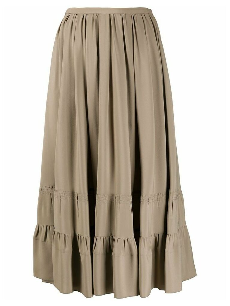 Nº21 tiered midi skirt - Grey