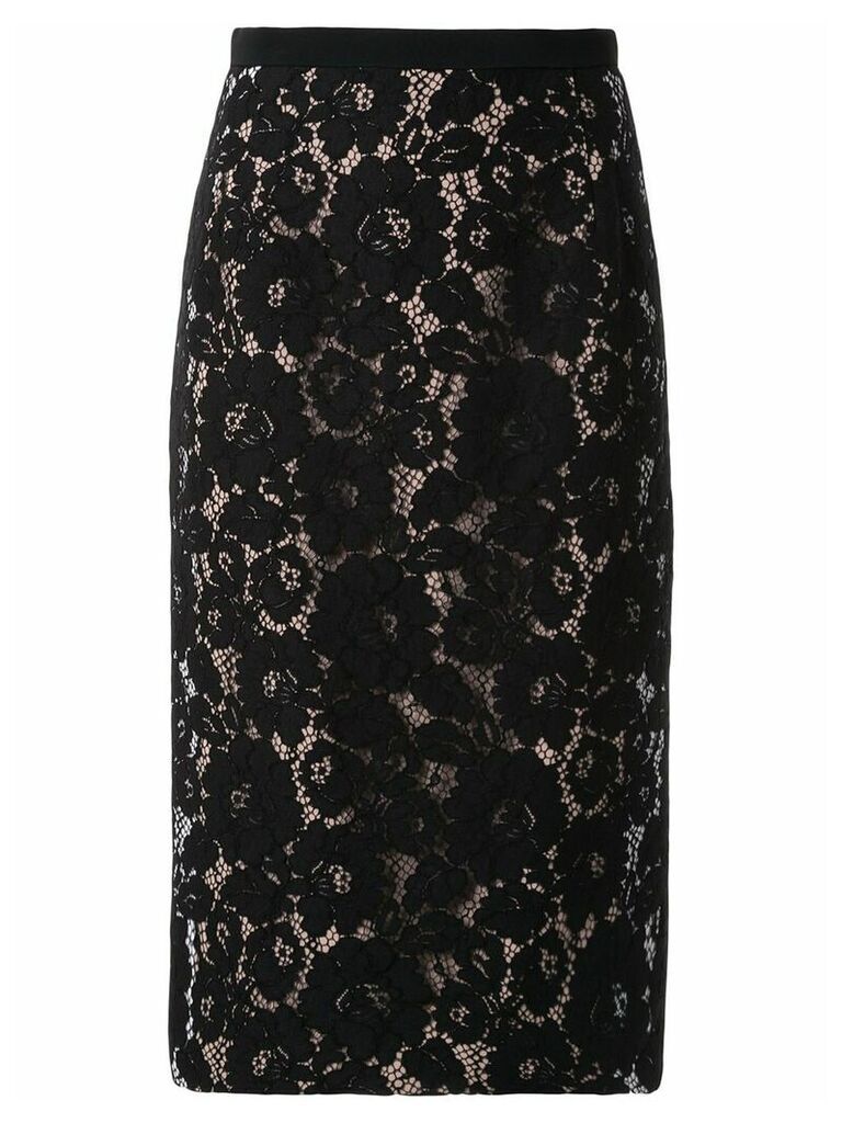 Nº21 lace pencil skirt - Black