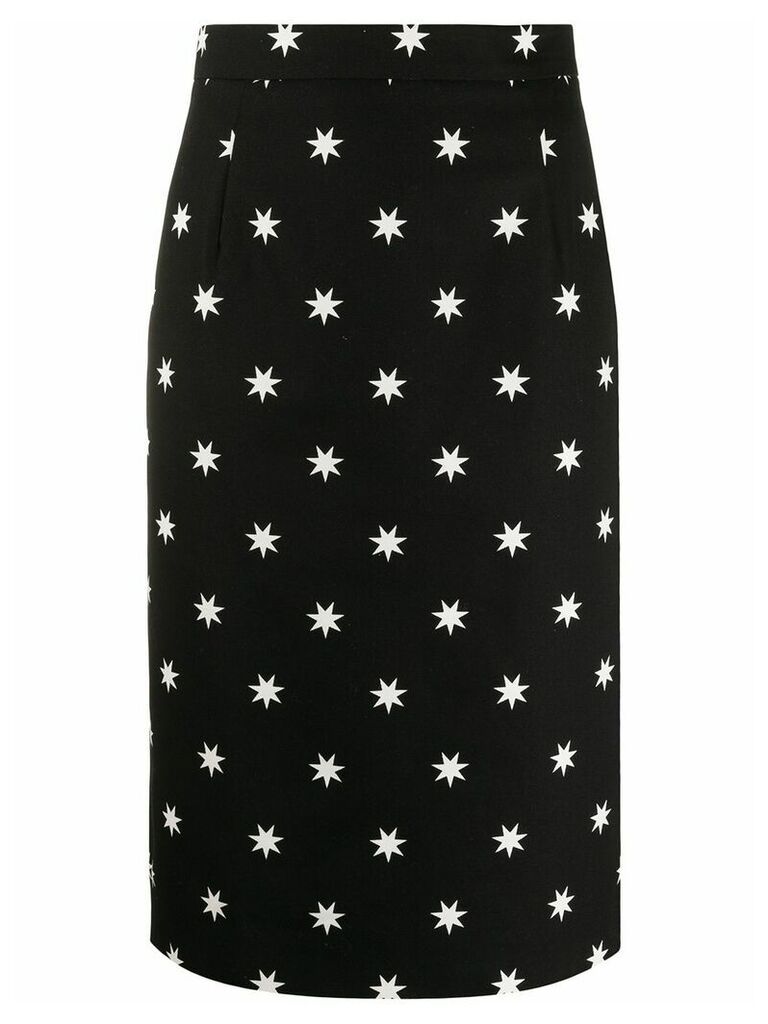 Nº21 star print pencil skirt - Black