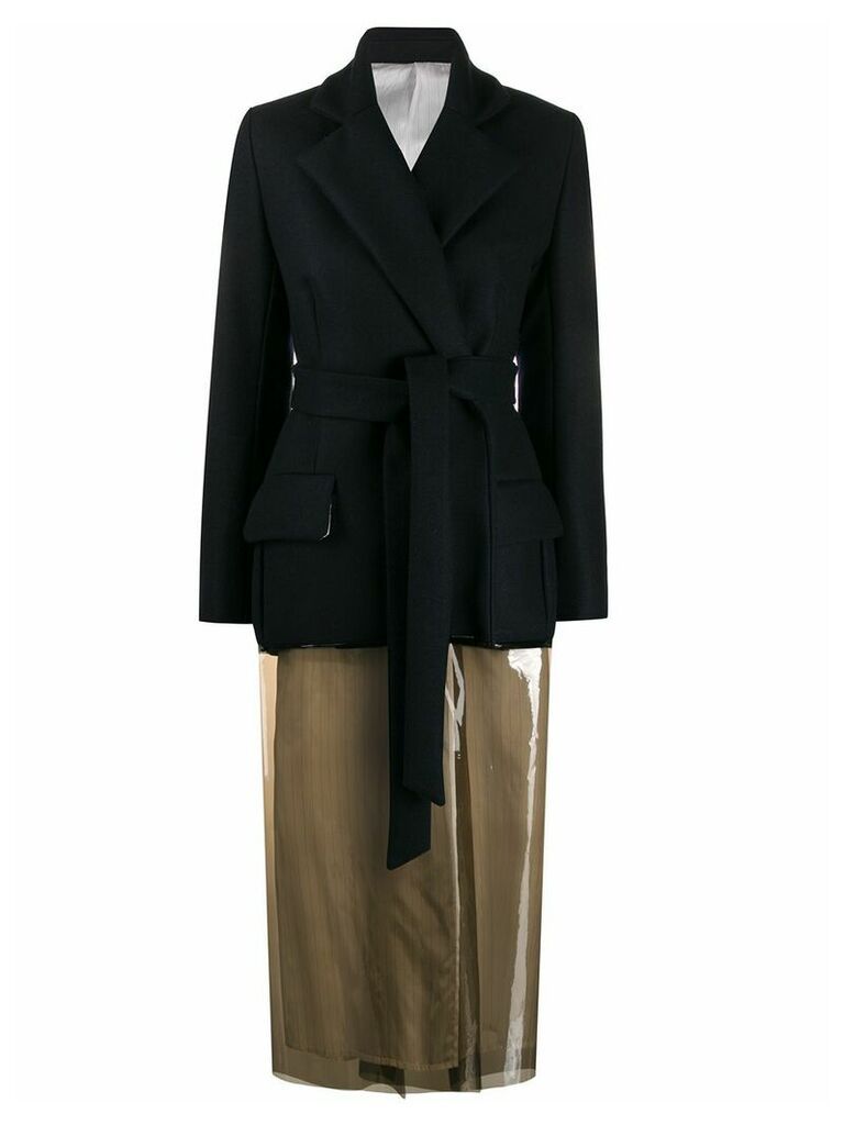 Act N°1 two-tone design coat - Blue