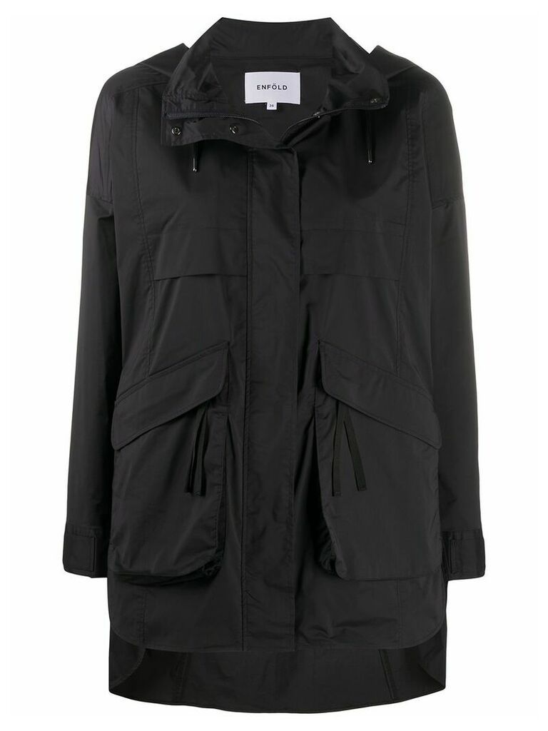 Enföld Limonata hooded raincoat - Black