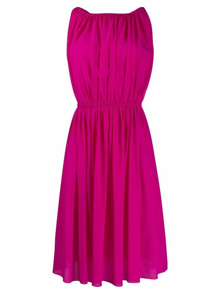 Gianluca Capannolo pleated silk dress - PINK