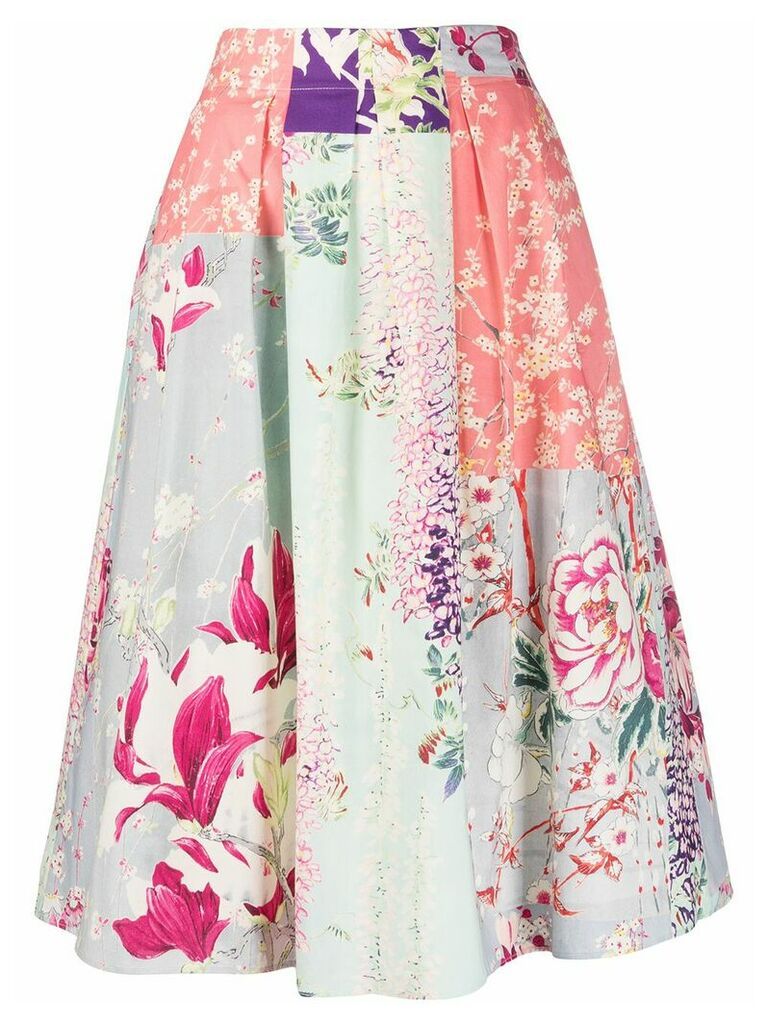 Etro full shape floral print skirt - PINK