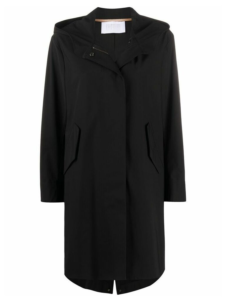 Harris Wharf London hooded parka coat - Black