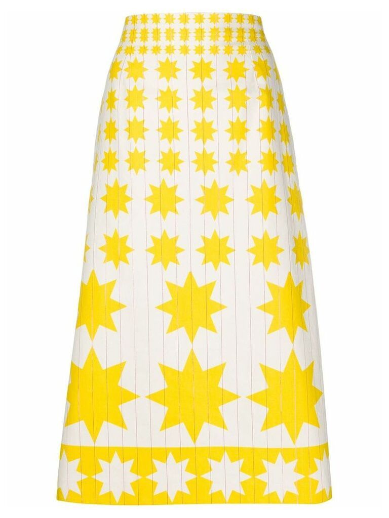 LANVIN sun print A-line skirt - Yellow
