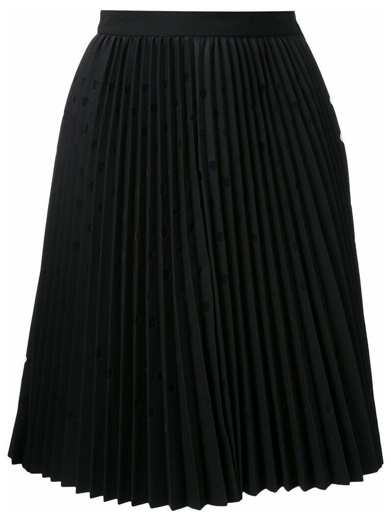 MSGM dot-pattern pleated skirt - Black